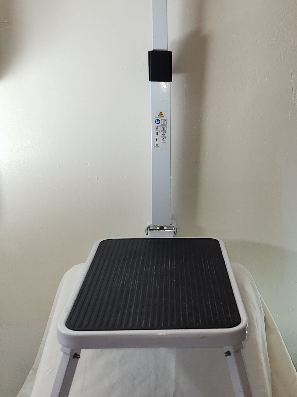 White and Black Tablet/Accessory Stand with Adjustable Arm